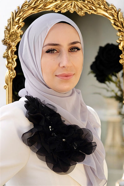 Noir Fleur Scarf
