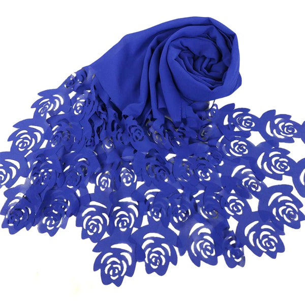 Laser Cut Cascading Rosette Chiffon