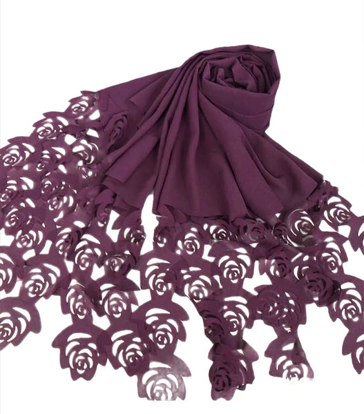 Laser Cut Cascading Rosette Chiffon